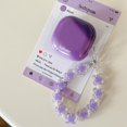 thumbnail image 3 of Earphones Cover for Galaxy Buds FE/2/2 Pro/Pro/Live Charger Case,Colourful Protective Earbuds Shell with Chain for Girls Women (Purple), 3 of 5