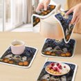 thumbnail image 5 of Halloween Pot Holders for Kitchen Heatproof Potholder, 2 Pack Horror Ghost Haunted-House Orange Pumpkin Rustic Hot Pads Multipurpose Oven Pads Terry Cloth Potholders Trivet for Cooking and Baking, 5 of 9