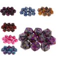 thumbnail image 3 of Juego de dados poliédricos acrílicos de colores D20, dados de 20 caras, juego de dados DND de remolino de dos colores para D & D TRPG, juego de mesa, 10 piezas por juego, 3 of 4