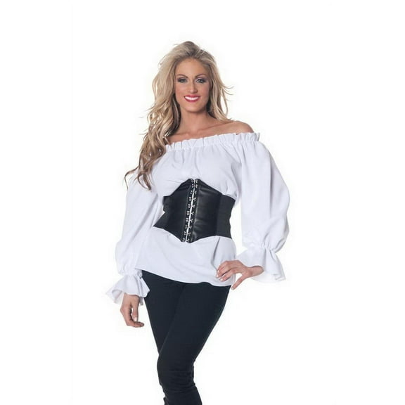 Underwraps Renaissance Long Sleeve White Blouse Adult Large Female