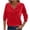 Red, variant on Chbgutlmr Hoodies for Women Long Sleeve Half Button Textured Casual Loose Sweatshirt Fall Solid Color Sweatshirts Pullover Tops