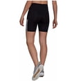thumbnail image 2 of adidas Womens 3 Stripe High Waist Bike Shorts (Black/White, Large), 2 of 4