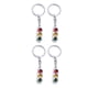 thumbnail image 4 of Key Chain Rings Metal Traffic Light Pendant Workmanship Keychain 4Pcs, 4 of 5