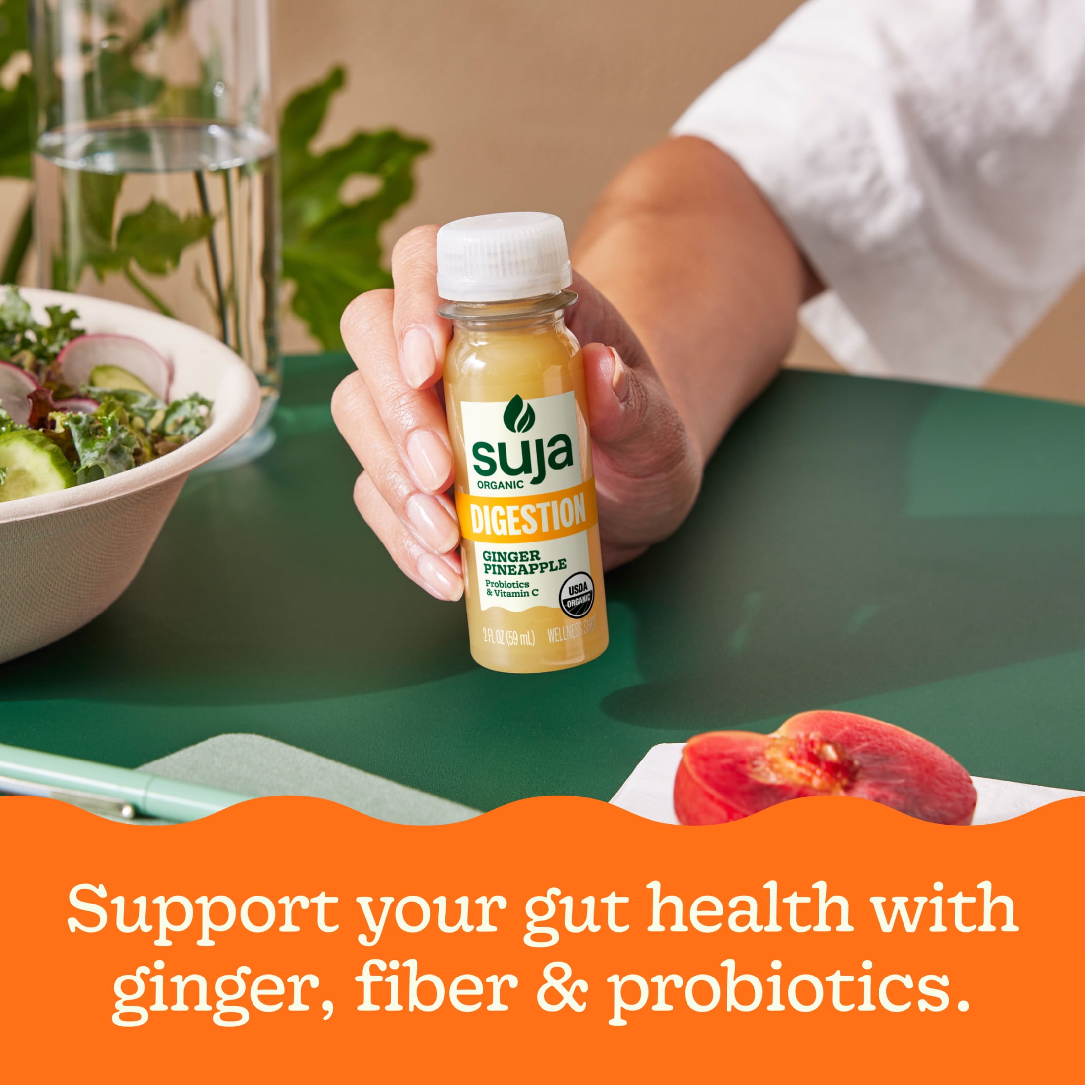 Suja Organic Digestion Ginger Pineapple Shot, 1.7 fl oz Bottle