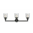 thumbnail image 2 of 205-OB-G54 Innovations Lighting Bell - 3 Light Bath Vanity In Industrial Style-11 Inches Tall and 30 Inches Wide-Oil Rubbed Bronze Finish-Seedy Glass, 2 of 4