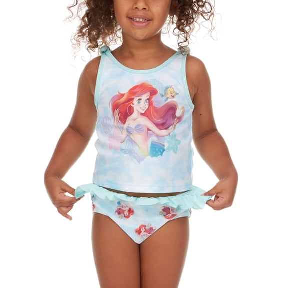 Disney Princess Ariel Toddler Girls' Swimsuit & Hooded Cover-Up 2-Piece Set (Size 3T)