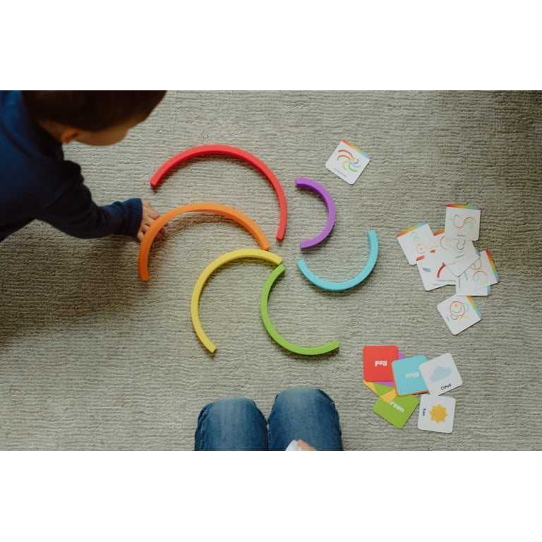 Chuckle & Roar Preschool Silicone Rainbow Stacker and Game