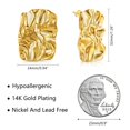 thumbnail image 6 of Lancharmed Gold Plated Earrings for Womens,Rectangular Earring Birthday Gifts for Women, 6 of 8