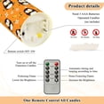 thumbnail image 5 of Cute Penguin Pattern Flameless Candles 2 PCS with Remote Realistic Moving Flame LED Tapered Pillar Set for Home Decor, 5 of 7