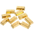 thumbnail image 2 of BRIGHTFUFU 10 Uds casa de muñecas barras de oro modelo Mini ladrillo dorado diseño en miniatura barras de oro tamaño L hueco, 2 of 7