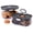 Grey Clear,2-Piece,3 & 5-Quart Prokeeper, variant on ProKeeper International Airtight Food Storage Container 3 Quart Terracotta Disk for Cookies Baked Goods Brownies Marshmallows Stackable Dishwasher Pantry Organizers