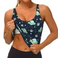 thumbnail image 3 of Daiia Galaxy With Ufo Printed Women's Sports Bra, Breathable Activewear Bra with U-Back Design and Removable Pads, Comfortable and Supportive for Yoga, Workout-XX-Large, 3 of 8