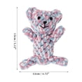 thumbnail image 2 of Juguete de masticar para cachorros en forma de oso, cuerda trenzada de algodón para limpiar los dientes, color variado, 2 of 7