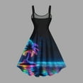 thumbnail image 3 of Nuoqisi Womens Casual Summer Tank Sleeveless Round Neck Coconut Tree Printing Knee Length Dress Hawaii Matching with Soft Fabric 2026, 3 of 4