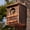 dark brown, variant on Screech Barred Owl House, 25" Extra Large Owl Bird Box Handmade Wooden Circular Opening for Outside with Mounting Screws and A Bag of Wood Shavings, Easy Assembly Required (Brown, 14"x25")