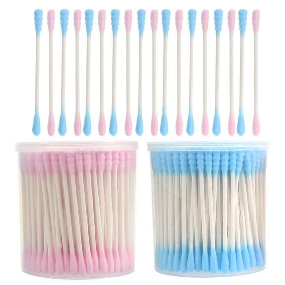400 Pcs Double Ended Cotton Wwabs Foam Swab Vanity Organizer Baby