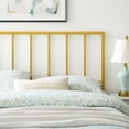 thumbnail image 7 of Headboard, King Size, Metal Steel, Gold, Modern Contemporary Urban Design, Bedroom Master Guest Suite, 7 of 7