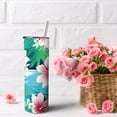 thumbnail image 5 of Floral Tumbler with Lid and Straw, Floral Travel Mug, Floral Mugs for Women, Cute Tumblers for Women, Flower Water Bottle, Rose Tumbler, 20oz Insulated Stainless Steel Flower Tumbler, 5 of 6