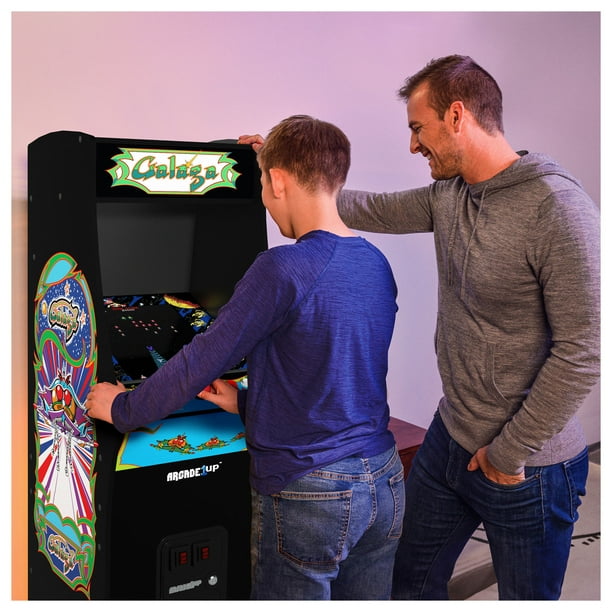 Arcade1Up Galaga Deluxe Arcade Machine Bundled w/ Adjustable Stool
