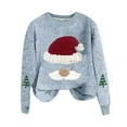 thumbnail image 2 of Cute Christmas Sweaters for Women 2025 Long Sleeve Crewneck Loose Xmas Santa Pullover Sweater Jumper Tops, 2 of 3