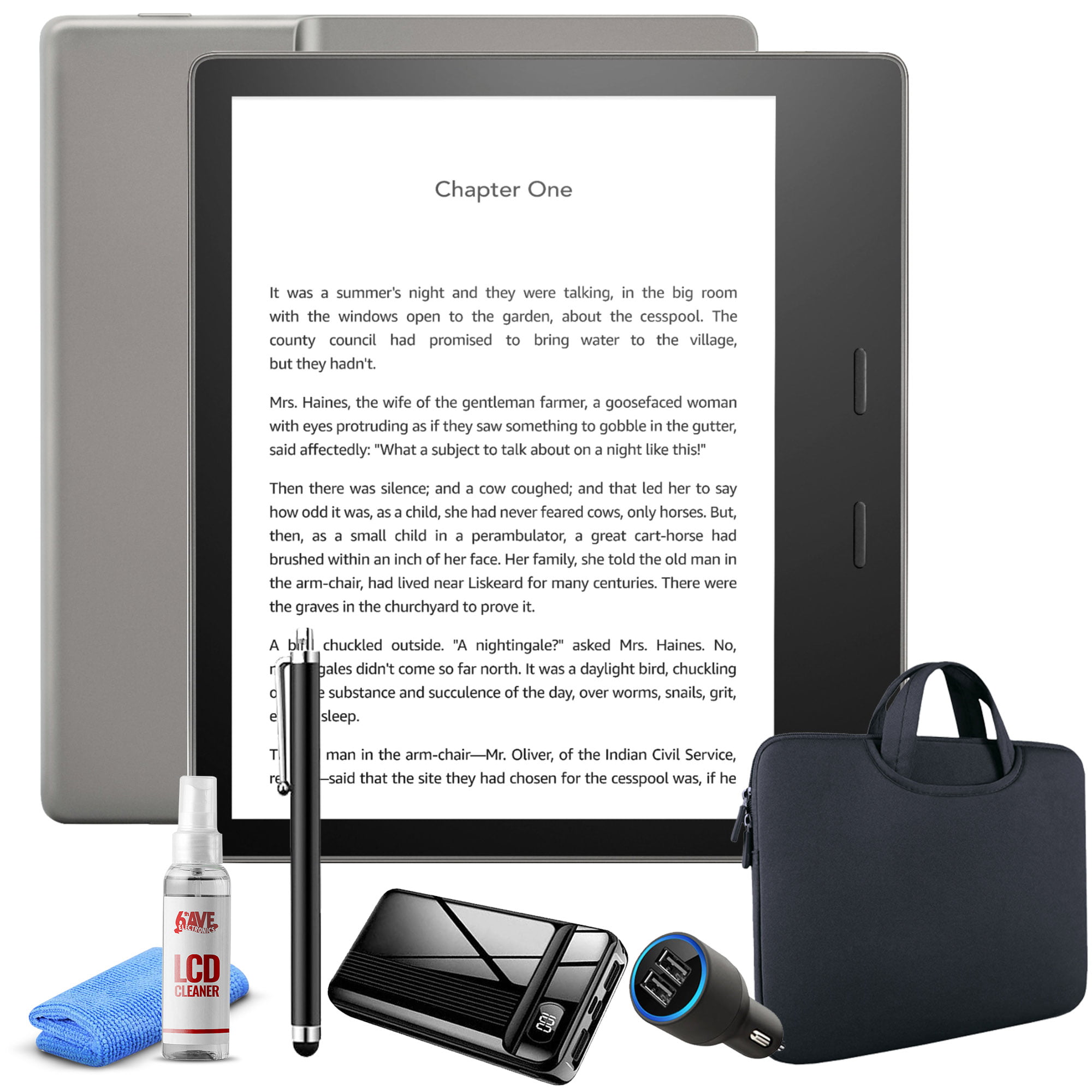 Amazon - Kindle Oasis E-Reader (2019) - 8GB - Graphite Bundle with
