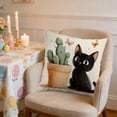 thumbnail image 6 of Tuvgenk Cat Throw Pillow Covers Square Black 18x18 in Comfort Spring Pillow Covers Animals Durable Decorative Couch Cushion Covers with Zipper, 6 of 6