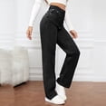 thumbnail image 5 of Nmnitkp Women's Denim Jeans High Waisted Relaxed Loose Straight Leg Stretchy Jeans Trendy Loose Wide Leg Denim Pants with Pockets S-2XL, 5 of 5