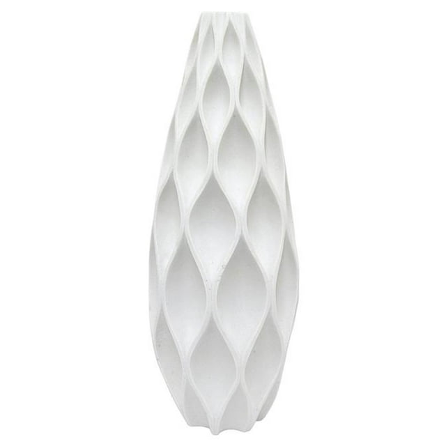 Plutus Brands PBTH93874 Vase en Résine&44; Blanc