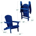 thumbnail image 7 of Best Choice Products Folding Adirondack Chair Outdoor, Wooden Accent Lounge Furniture w/ 350lb Capacity - Coblat Blue, 7 of 7