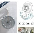 thumbnail image 3 of Wreath Hanger, Large Clear Reusable Heavy Duty Wreath Hanger Suction Cup with Wipes 22 LB Strong Window Glass Suction Cup Hooks Wreath Holder for Halloween Christmas Wreath DecorationsC, 3 of 7