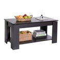 thumbnail image 4 of Basicwise Table Basse Moderne en Bois avec Plateau Relevable, Noir, 4 of 6