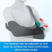 Velpeau Arm Sling Shoulder Immobilizer for Left or Right Arm - Comfortable Relief for Shoulder & Elbow Injury, Rotator Cuff Surgery, Broken Wrist, Hand Fit Men & Women(Breathable type,L)