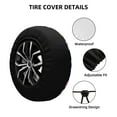 thumbnail image 3 of Kdxio Spare Tire Cover for RV Trailer, Waterproof Wheel Cover,Camper Spare Tire Cover Fit for Rv SUV Truck Travel Trailer 16 inch-Lama in Space, 3 of 8