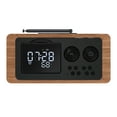 thumbnail image 4 of Fuse Zide Vintage Alarm Clock Radio - Brown Radio Speaker with Bluetooth & Adjustable LCD Screen, 4 of 6