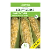 Ferry-Morse Value Pack Corn Peaches & Cream Vegetable Plant Seeds Packet - Seed Gardening, Full Sunlight