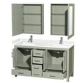 thumbnail image 7 of Wyndham Collection WCS141460DLGWCUNSMED Sheffield 60" Free Standing Double Basin Vanity, 7 of 7