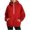 Red, variant on Vivianyo HD Women's Half Zip Hooded Sweatshirt, Roomy Long Sleeve Pullover with Pockets, Fall Warm Fleece Hoodie for Weekend Walks and Home Lounging, Sizes S-2XL
