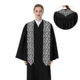 thumbnail image 4 of Hirioo Yin Yang With Black And White for 72" Graduation Shawl Stole Unisex Adults Graduation Sash Honor Graduation Stole for High School and College-Sharp Corner, 4 of 7