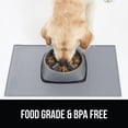 thumbnail image 3 of Tapete de Alimentação Gorilla Grip Cinza Claro à Prova d'Água com Borda Elevada para Animais de Esti, 3 of 9