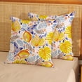 thumbnail image 2 of Summer Tropical Pillow Covers 18x18 Set of 2, Hawaiian Style Watercolor Lemon Colorful Leaves Decor Outdoor Throw Pillows Fruits Plant Decorative Cushion Case for Home Couch Sofa, 2 of 6