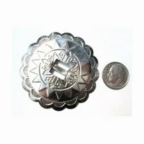 Conchos 2" Round Classic Western Sun Design; Silver, 12 Pieces #50778