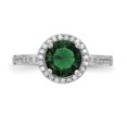 thumbnail image 4 of Designer Sterling Silver Ss Rhodium-Plated White & Green Cz Brilliant Embers Ring (Length=0.00) (Width=0.00) Made In China, 4 of 4