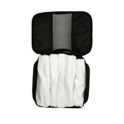 btL 4 Piece Nylon Mesh Front Expandable Zippered Compression Packing Cubes, Black