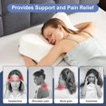 thumbnail image 4 of YEXJ Cervical Pillow for Neck Support, Contour Memory Foampillow Shoulder Support Pain Relief for Side Back Stomach Sleepers with Pillowcase, 4 of 8