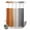 Gray Orange, variant on No Hook Shower Curtain, Blue Brown Shower Curtains for Bathroom with See Through Top Window, Gradient Wood Grain Farmhouse Country Waterproof & Washable Bath Curtain Stand Up Stall 36"x72"