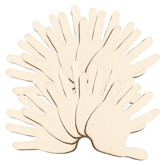 10pcs DIY Wooden Hand Palm Cutouts Unfinished Wood for Crafts Party Supplies and Classroom Projects DIY Hand Unfinished Wood Palm