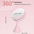 thumbnail image 4 of 10X Lighted Magnifying Makeup Mirror, Double Sided Makeup Mirror with 10X/1X Magnification, 360°Rotation, 3 Colors Brightness Adjustable Vanity Mirror with 64 LEDs, 4 of 8