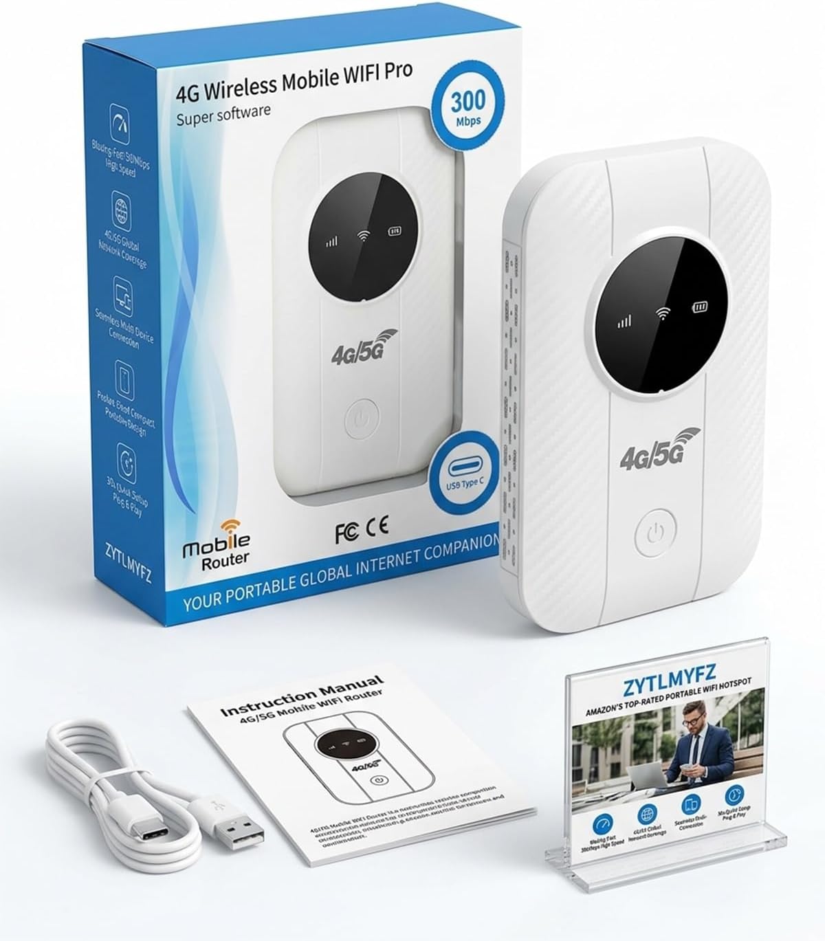 Ultra Link Pocket WiFi Satellite Internet Free in Your Porter Unlimited High Speed Smart Router Mobile Hotspot for International Travel up to 10 Devices