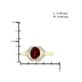 thumbnail image 2 of JewelersClub Garnet Ring Birthstone Jewelry – 1.50 Carat Garnet 14K Gold Plated Silver Ring Jewelry with White Diamond Accent – Gemstone Rings with Hypoallergenic 14K Gold Plated Silver Band, 2 of 4