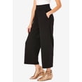 thumbnail image 3 of Roaman's Women's Plus Size Side Pocket Essential Stretch Yoga Capri Pant, 3 of 4